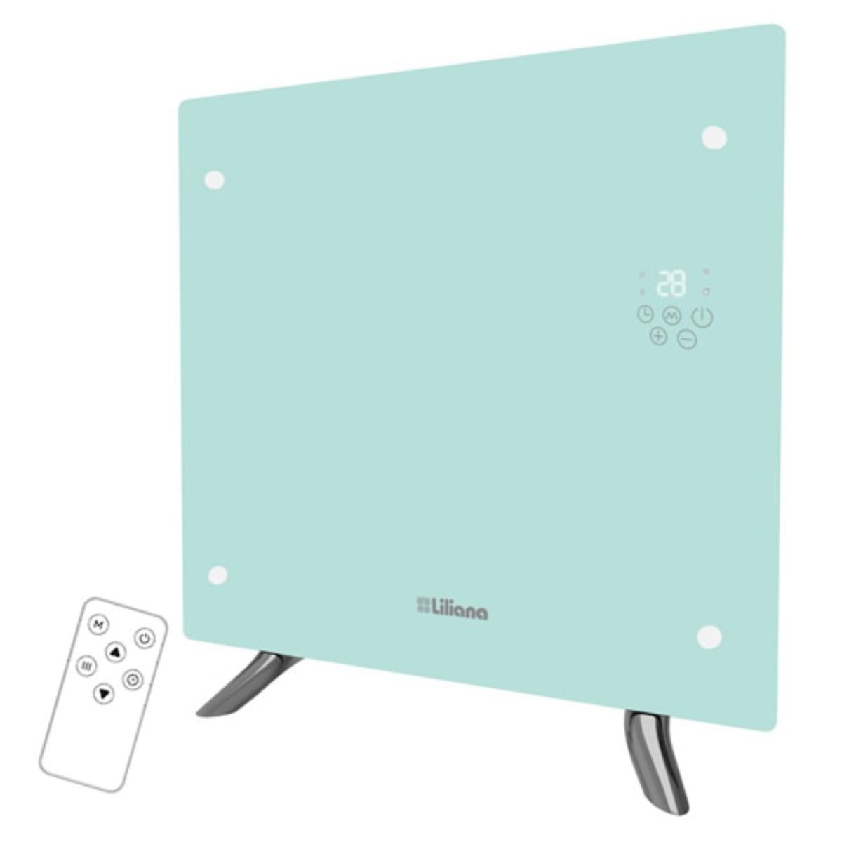 Panel De Vidrio Pie/Pared Decowarm Celeste Ppv204d