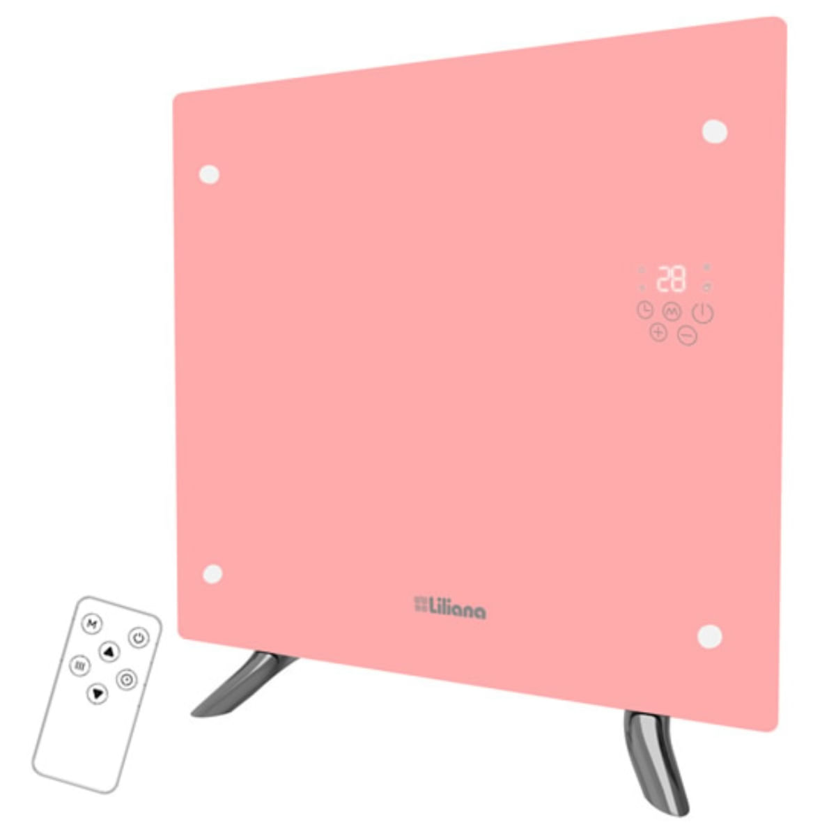 Panel De Vidrio Pie/Pared Decowarm Rosa