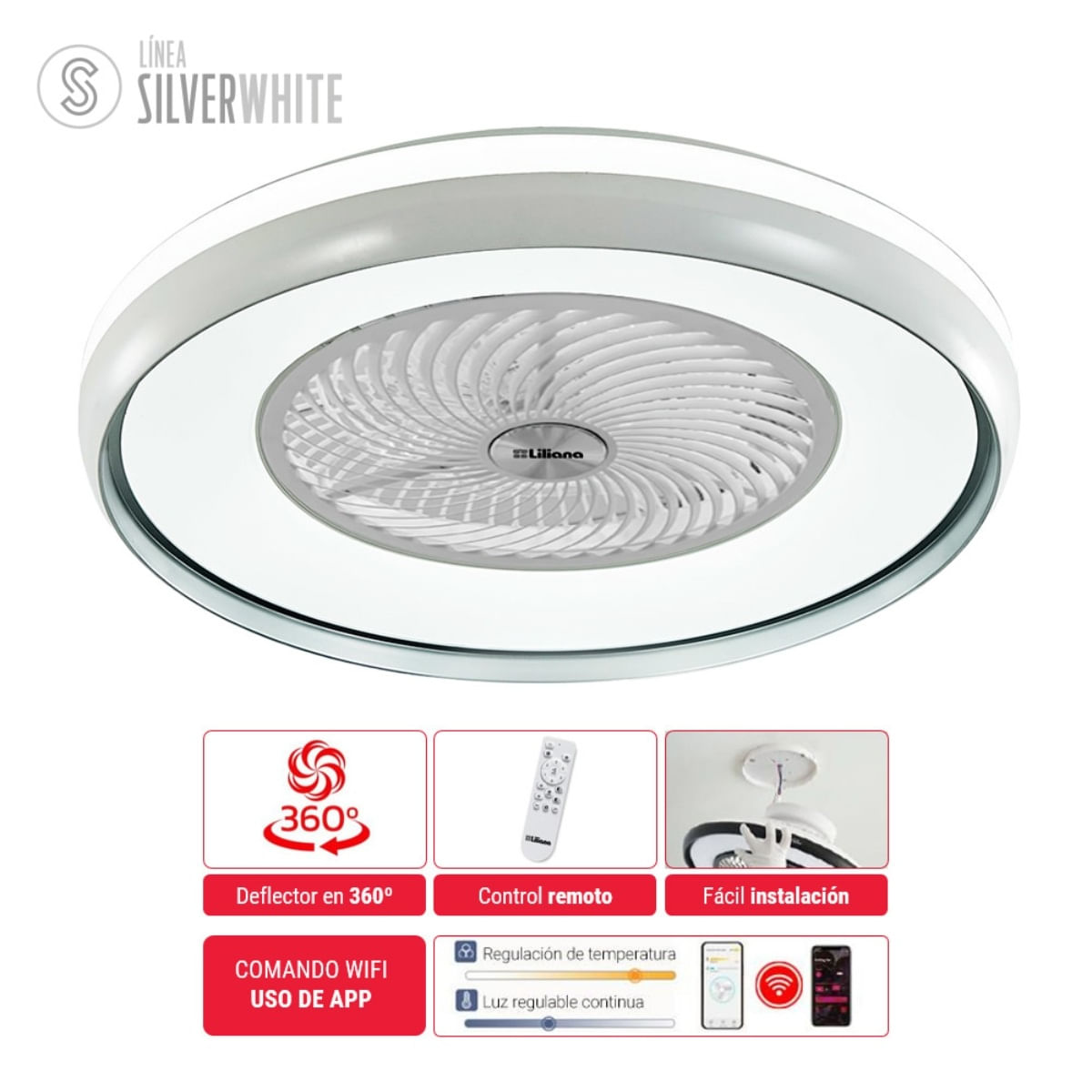 Ventilador de Techo con Luminaria 22"