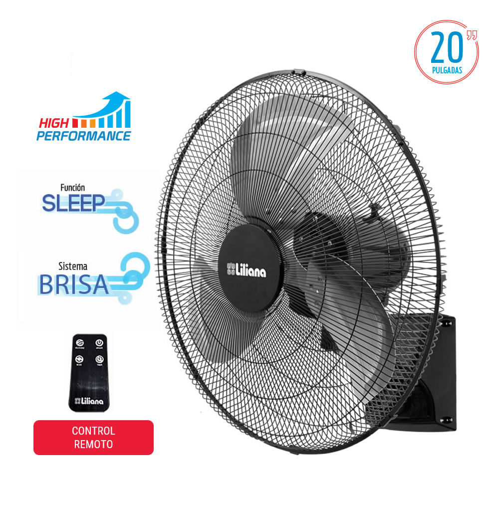 Ventilador De Pared Power Liliana VW20POWR