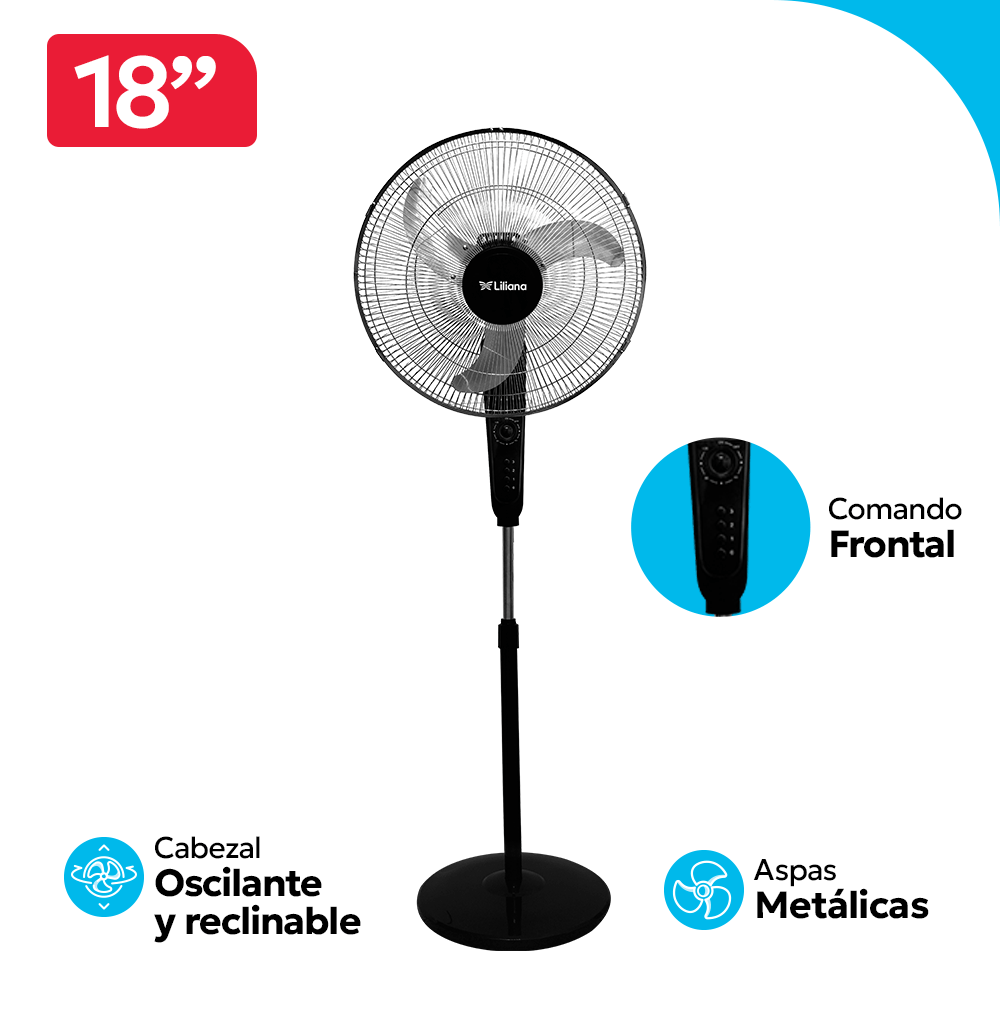 Ventilador De Pie Liliana Vpc18mr 18